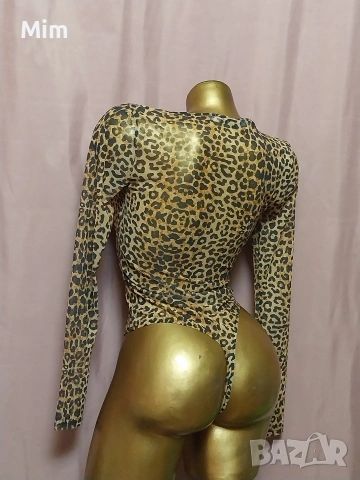 S/M Боди анимал принт от еластичен, прозрачен тюл , снимка 3 - Бельо - 54002919