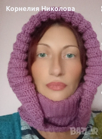 Шал с качулка 2 в 1 