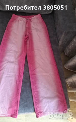 Розови дънки, снимка 2 - Дънки - 50596903