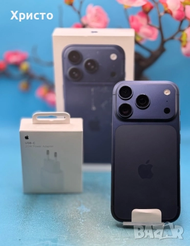 ГАРАНЦИОНЕН!!! Apple iPhone 17 Pro, 1TB, 5G, Deep Blue + оригинален адаптер Apple , снимка 2 - Apple iPhone - 53001799