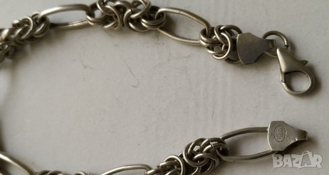 Сребърна гривна, снимка 5 - Гривни - 29992810