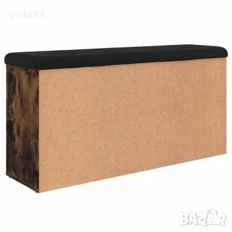 vidaXL Пейка за обувки, опушен дъб, 102x32x50 см, инженерно дърво, снимка 7 - Маси - 56148117
