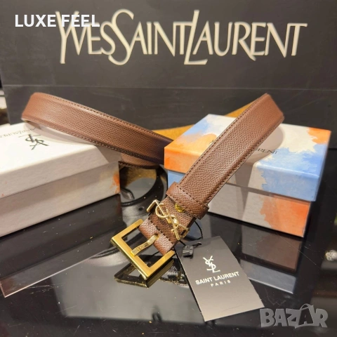 YVES SAINT LAURENT 💎 Естествена Кожа , снимка 3 - Колани - 54020220