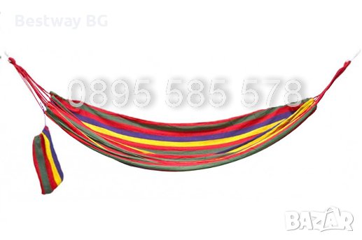 Пъстър хамак за релакс при къмпингуване ( нова стока ), снимка 2 - Къмпинг мебели - 37430898