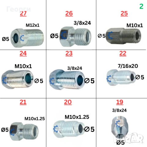 Накрайник за спирачна тръба - накрайници за спирачни тръби Ф3.7 - 8.3, снимка 3 - Части - 50599688