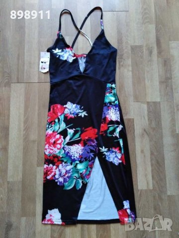 Секси рокля с цепка и дълбоко деколте, снимка 1