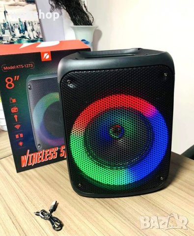 Безжична тонколона с LED светлини KTS-1273, снимка 1