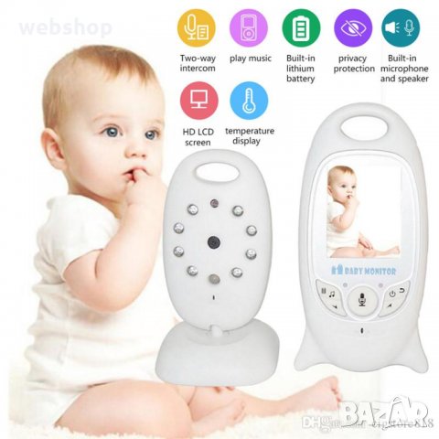 Бебешки монитор VB601 Безжичен 2.0 инчов Аудио Видео Радио Бебешка камера Преносима бебешка камера, снимка 1 - IP камери - 33758042