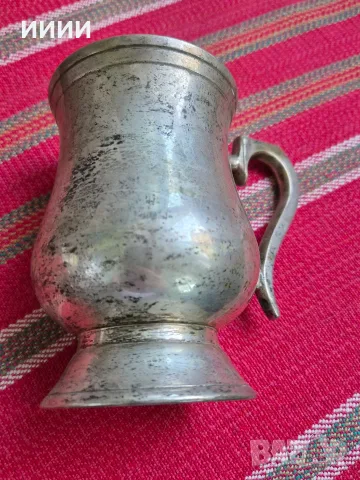 Посребрена чаша халба, снимка 2 - Антикварни и старинни предмети - 56396273