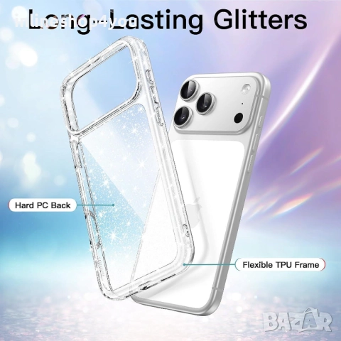 Блестящ Кейс Glitter Case за Apple iPhone 17 Pro / Max, снимка 7 - Калъфи, кейсове - 51855298