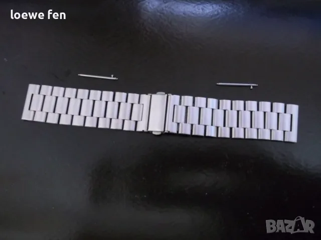 24 мм - Верижка за часовник масивна неръждаема стомана стоманена !, снимка 3 - Каишки за часовници - 49340966