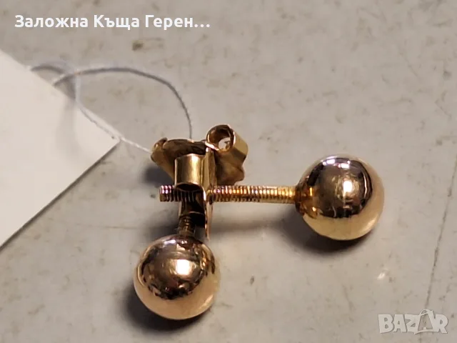 Златни обеци 0,96гр, снимка 2 - Обеци - 56068081