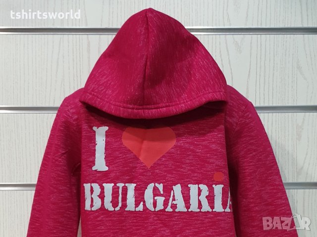 Нов детски суичър с трансферен печат I LOVE BULGARIA, снимка 7 - Детски анцузи и суичери - 32034555