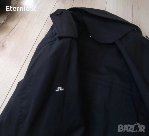 Черен тренч JILINBERG , снимка 2 - Палта, манта - 51863273