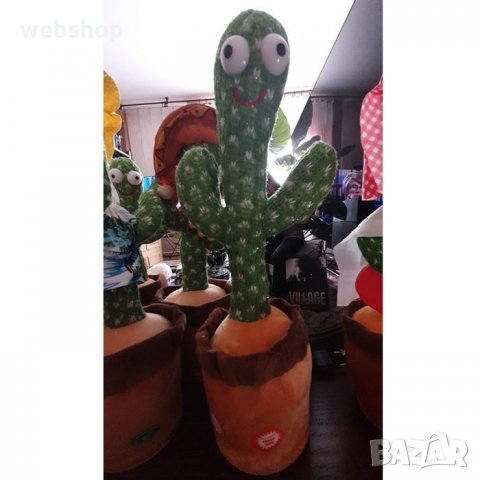 ПРОМО!!! Пеещ и танцуващ кактус Crazy Cactus, интерактивна детска играчка, 120 песни , снимка 3 - Плюшени играчки - 35164376