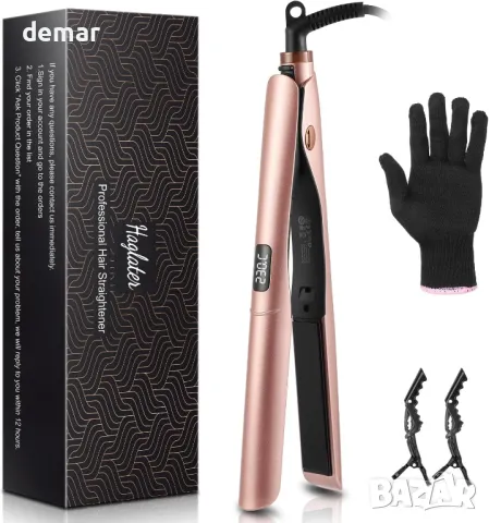 Професионална преса за коса 2 в 1 - Преса за коса и маша с керамични плочи