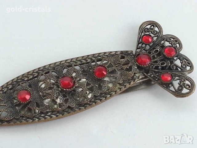 Ретро брошка щипка за шал вратовръзка филигран, снимка 8 - Антикварни и старинни предмети - 29583002