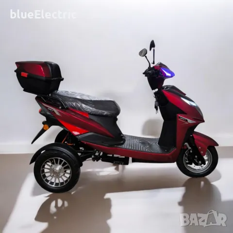 Електрически скутер-триколка blueElectric Sport 2000W | 60V | 24AH | RED, снимка 2 - Мотоциклети и мототехника - 49745592