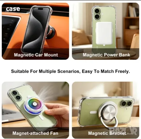 Xiaomi note 17, note 17 pro,note 17promax magsafe ударо-устойчив кейс clear, снимка 3 - Калъфи, кейсове - 56429728
