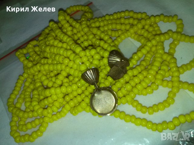 30-те ГОДИНИ АРТ ДЕКО МЪНИСТЕНО КОЛИЕ с БРОНЗОВА ЗАКОПЧАЛКА 8192, снимка 7 - Антикварни и старинни предмети - 29629170