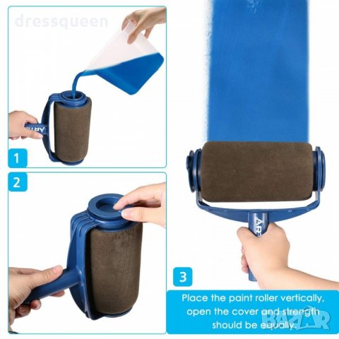 0840 Голям+малък валяк за боядисване с резервоар, снимка 16 - Други стоки за дома - 17420451