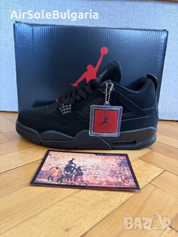 Nike Air Jordan 4s Retro Black Cat Sizes 41,42,43,44,45eu With Free Crease Protectors , снимка 3 - Маратонки - 56226259
