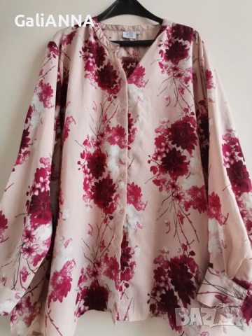 СТРАХОТНА РИЗА ТУНИКА ЕФЕКТЕН ДЕСЕН 3XL-5XL, снимка 2 - Туники - 51009511