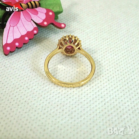 Пръстен с 14К златно покритие 224872, снимка 2 - Пръстени - 54193258