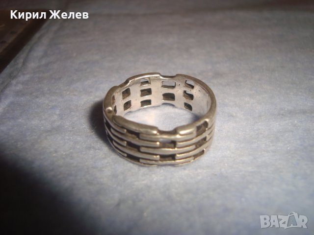 АЖУРЕН ДИЗАЙНЕРСКИ АРТ МОДЕЛ СРЕБЪРЕН МОДЕН ПРЪСТЕН СРЕБРО 925 МАЙСТОРСКА РЪЧНА ИЗРАБОТКА 32441, снимка 10 - Пръстени - 38329965