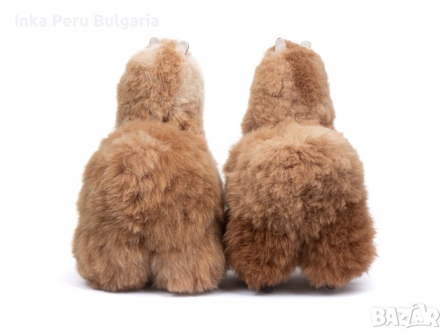  Усмихната алпака – огромна, 50 см, Sandstone, снимка 3 - Плюшени играчки - 37129622