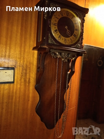 Германски стенен часовник Hermle, снимка 3 - Антикварни и старинни предмети - 52682955