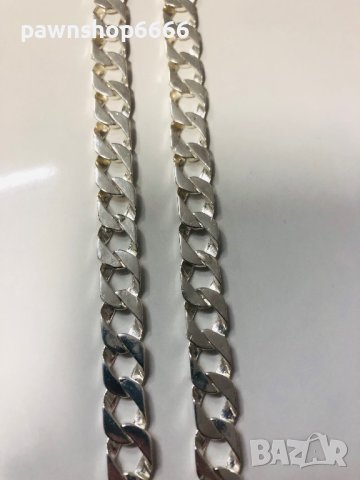 Сребърен синджир 925 проба  плетка CUBAN LINK, снимка 10 - Колиета, медальони, синджири - 40586456