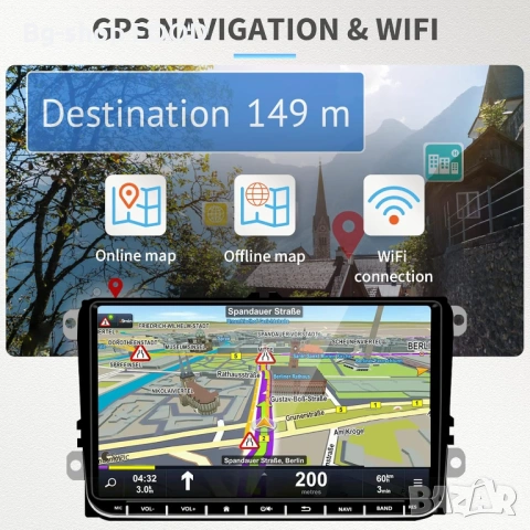 Мултимедия с навигация за VW/SEAT/SKODA, 9 инча, Android 15, 4 RAM/64 ROM, Carplay, Мултимедиен плей, снимка 14 - Аксесоари и консумативи - 54350876