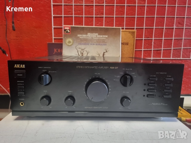 Усилвател AKAI AM -37, снимка 2 - Ресийвъри, усилватели, смесителни пултове - 52242662