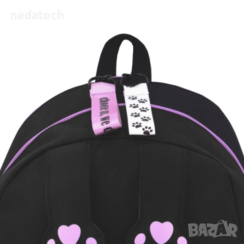 Ученическа раница My Way с бандана, Черен, 30x15x41 см., снимка 2 - Ученически пособия, канцеларски материали - 51417749
