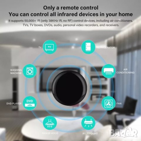 Tuya/Smart Life WiFi+IR универсален смарт контролер/дистанционно, снимка 2 - Друга електроника - 37109817