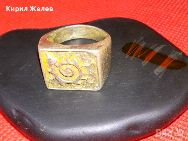 ВЕЛИКОЛЕПЕН ХУДОЖЕСТВЕНО ОРНАМЕНТИРАН МАСИВЕН СРЕБЪРЕН ПРЪСТЕН СРЕБРО 925 РЪЧНА АРТ ИЗРАБОТКА 43763, снимка 5 - Пръстени - 44613103