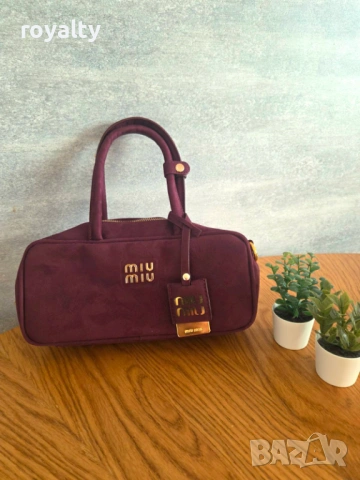 Miu Miu Дамска Чанта Набук 