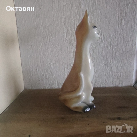 Порцеланова фигура,фигурка котка, снимка 4 - Статуетки - 53266121