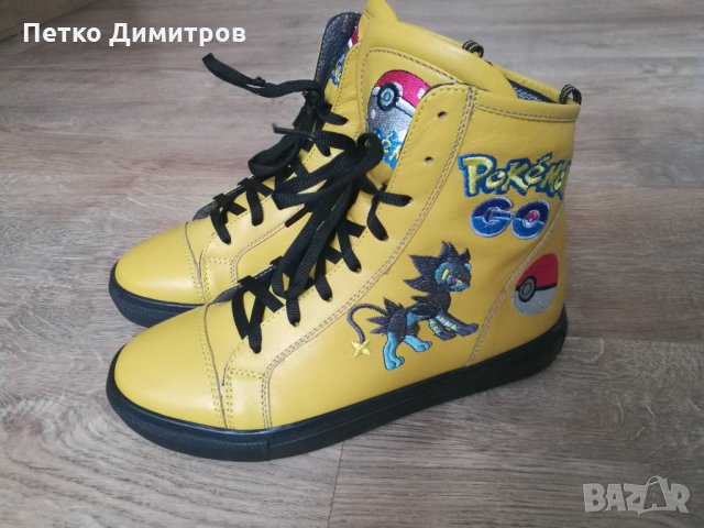 Обувки естествена кожа. Кецове. Нови !!! Pokemon, снимка 5 - Кецове - 31764878