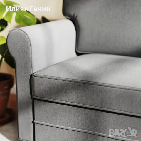 Двуместен диван HOMCOM, плат с имитация на лен, снимка 2 - Дивани и мека мебел - 52415739