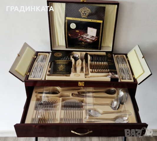 Комплект прибори за хранене Versace Limited Edition - 72 части, снимка 12 - Прибори за хранене, готвене и сервиране - 50832459