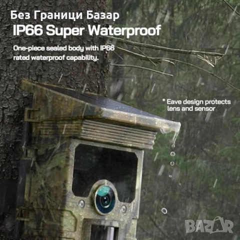 Нова Соларна Камера за Животни 68MP 4K WiFi Bluetooth Нощно Наблюдение, снимка 6 - Друга електроника - 51677293