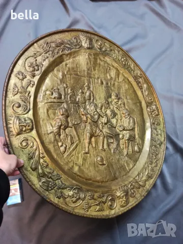 СТАРО ОРОМНО РЕЛЕФНО ПАНО ЗА СТЕНА -64 СМ, снимка 3 - Антикварни и старинни предмети - 48978453