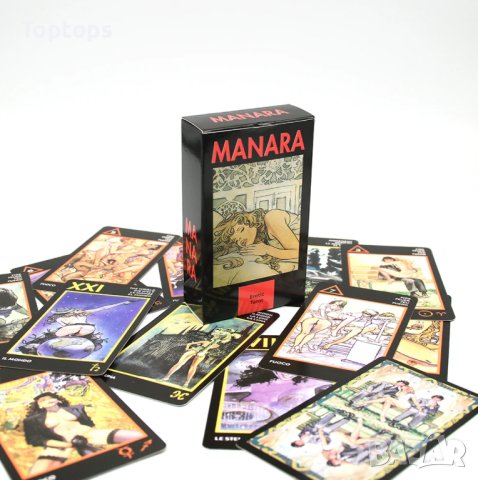 Таро и оракул за любовни гадания: Manara Erotic Tarot & Manara Erotic Oracle, снимка 5 - Карти за игра - 33731326