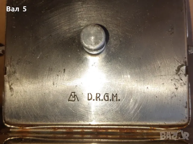 Стар настолен метален датник , календар Германия DRGM, снимка 7 - Антикварни и старинни предмети - 50084484