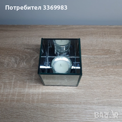 Свещник с илюзия и бляскав огледален фене, снимка 4 - Декорация за дома - 52182328