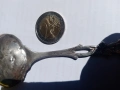 Стара сребърна лъжица немска голяма, за сладолед, снимка 9