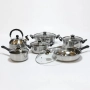 Комплект от 12 части за всяка кухня. 3бр тенджери, тиган, касерола и чайник и капаци, снимка 7
