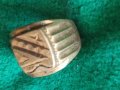 Стар ПОЗЛАТЕН БРОНЗОВ ПРЪСТЕН СТИЛНА РЕТРО ОРНАМЕНТИКА МАЙСТОРСКА РЪЧНА ИЗРАБОТКА  6936, снимка 4